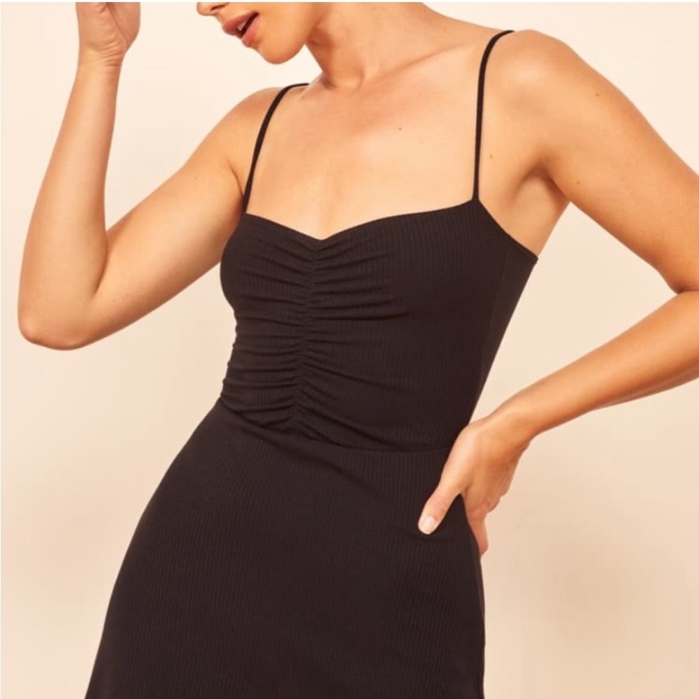 Reformation Abel Ribbed Mini Dress